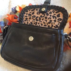 Jessica Simpson crossbody leather bag 10x7”
